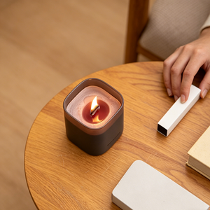 Borosilicate Glass <b>Candle</b> Jars Luxury Wooden Lid Decorative Containers 100% Organic Environment-Friendly Non-Toxic 60 Hours Burn - Product Image 4