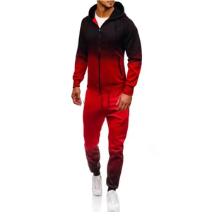 Survêtement d'hiver coupe régulière en coton tricoté imprimé color block 100 % coton, avec logo personnalisé, pour homme, délavé à l'acide, coupe-vent, idéal pour la maternité - Product Image 2