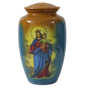 Premium Adult Cremation <b>Urn</b> with Customised Printing Made of High Quality Metal Keepsake <b>Urn</b> by HHO From India - Product Image 1