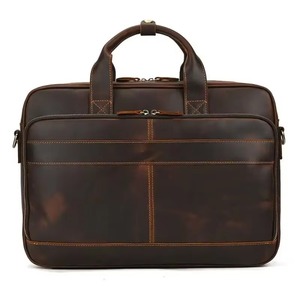 Maletín de Cuero para Negocios, Multifuncional, con Bolsillos, Logotipo Personalizado, Lujoso, Duradero, Vintage, de Cuero Genuino, para Portátil, para Hombre, LLB-0303 - Product Image 3