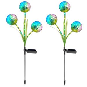 2 Pezzi Lampade Solari da Giardino a Forma di Soffione con 36 LED Colorati, Illuminazione Ornamentale per Prato e Sentieri - Product Image 1