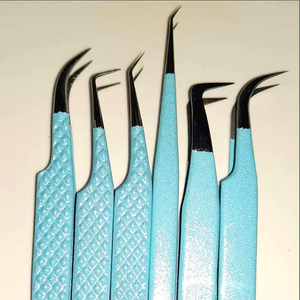 Pince à épiler inclinée en acier inoxydable OEM ODM pour faux cils, haute précision, durable, ensemble d'outils de maquillage pour cils fins - Product Image 6