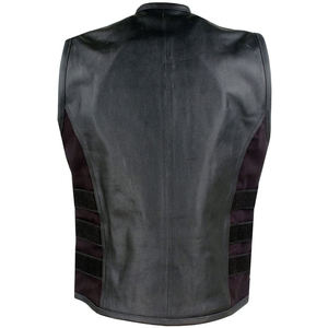 Chaleco de Cuero para Motocicleta para Hombre, Diseño Clásico, Transpirable, Negro, Chalecos de Cuero Genuino para Motociclistas - Product Image 6