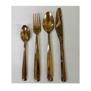 Juego de Cubiertos de Acero Inoxidable Dorado Moderno de Lujo al por Mayor, Juego de Vajilla Ecológico, Perfecto para Bodas y Cenas en Casa - Product Image 3