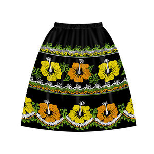 Women's Black White Gold Empire Waist Knee-Length <b>Straight</b> Design Casual Summer <b>Skirt</b> 100% Polyester White Bird Express - Product Image 3