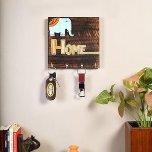 Mango Wood Leaf <b>Key</b> Organizer Bohemian <b>Wall</b> Art Wholesale | Handcrafted - Product Image 2