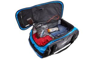 Heavy Duty Tarpaulin Adventure Duffel Bag Waterproof Travel <b>Backpack</b> <b>Large</b> Capacity Rugged Sport Weekender Blue - Product Image 4