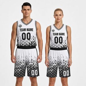 Ensemble d'uniformes de basket-ball personnalisés pour hommes, femmes et jeunes, maillot et short personnalisés avec nom, numéro et logo d'équipe, vert - Product Image 2