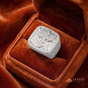Export Quality Handcrafted Moissanite Diamond Ring with Excellent Cut Stone and Smooth Band for Comfortable Available For Sale - Product Image 6