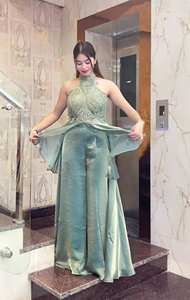 Conjunto Elegante de Sharara y Palazzo con Bordado en Toda la Prenda para Ocasiones Especiales - Product Image 3