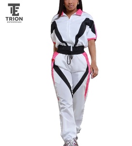 Stylish <b>Women</b> Windbreaker Tracksuit <b>Lightweight</b> <b>Jacket</b> and Pants Breathable Fabric Comfortable Fit Sportswear - Product Image 1