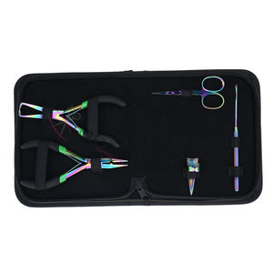 Nuevo kit de herramientas para extensiones de cabello Rainbow con pinzas para extensiones de cabello Micro Link, gancho para extraer cabello, mini tijeras y separador de cabello. - Product Image 6