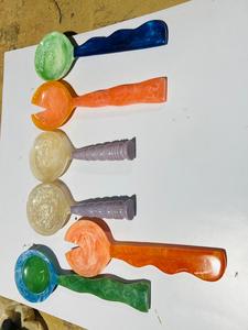 Unique Style Handmade Resin Salad Fruit and <b>Pasta</b> Serving Spoon Comfortable Design Grip Dining Epoxy Resin Smooth Finish Utensil - Product Image 5