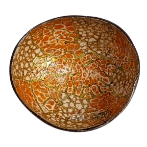 Tazón de cáscara de coco con motivos tallados refinados, material ecológico, acabado pulido para cocinas - Product Image 2