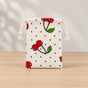Natural Cotton <b>Drawstring</b> Pouch 10x14 cm <b>Small</b> Gift Pouch Multi Color Print Custom Logo Wholesale Eco Friendly Private Label B2B - Product Image 5