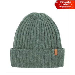 White Label Manufacturing Beanies <b>Cap</b> <b>Plain</b> Knit Blank Hats Bulk Tailor-Made Cold Weather Beanies <b>Cap</b> Custom Logo - Product Image 1