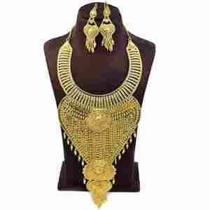 Wholesale Fashion <b>Jewelry</b> 14K18K24K Micron Gold Filled Dubai Style Turkey Heavy Necklaces Traditional Design <b>Bridal</b> <b>Jewelry</b> <b>Set</b> - Product Image 1