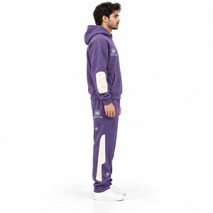 Conjunto Deportivo de Dos Piezas para Hombre, Sudadera con Capucha y Pantalones Jogger, Estampado en Felpa de Algodón, Ecológico, Estilo Urbano, para Gimnasio, Entrenamiento, Invierno, Casual - Product Image 3