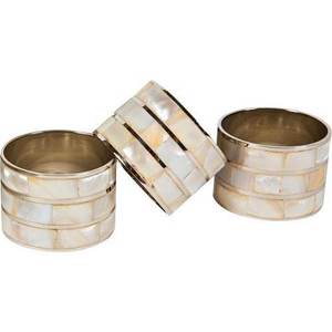 Anillos de Servilleta de Latón con Nácar de Moda para Bodas, Cenas y Ocasiones Festivas, Elegantes Anillos de Servilleta Artesanales con Hueso, Accesorio de Servilleta. - Product Image 3