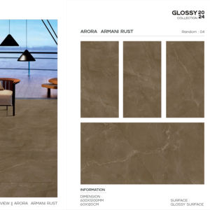 Azulejo de Porcelana Brillante con Patrón de Mármol Premium, Formato Grande 600x1200, Superficie Pulida para Paredes y Pisos, Interior y Exterior - Product Image 1