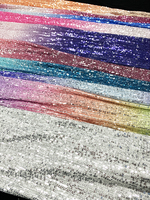 Tissu à sequins dégradé arc-en-ciel imprimé numérique 2024 maille rayure broderie paillettes tissu à paillettes
