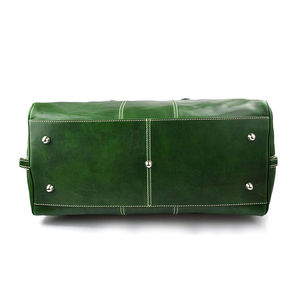 กระเป๋าดัฟเฟิลหนังแท้สำหรับเดินทางข้ามคืนกระเป๋ายิมมีซิป - Product Image 3