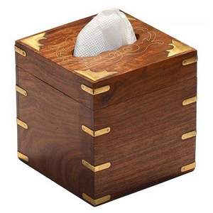 Boîte à mouchoirs en bois minimaliste moderne pour la décoration intérieure contemporaine de la maison et du bureau - Product Image 1