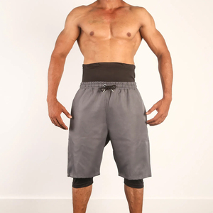 Short de bain islamique Awrah à double couche avec logo personnalisé, short de sport de haute qualité pour la course et la gym, pour hommes musulmans - Product Image 1