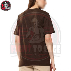 Camiseta Extra Grande de Algodón Suave para Chicas, Diseño Único con Patrón Abstracto Elegante, Producto Moderno de Calidad Premium, Color Café - Product Image 2
