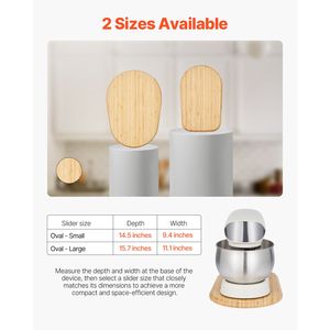 Vassoi di Stoccaggio Compatibili con Mixer a Testa Inclinabile, Forma Ovale 14,5 X 9,4 Pollici, Capacità 4,5-5 Qt, Piedini in PTFE - Product Image 4
