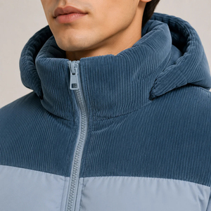 Personalized <b>Hooded</b> Canvas <b>Puffer</b> <b>Jacket</b> Warm Lightweight <b>Waterproof</b> Men's Outdoor Streetwear Fashion Customizable <b>Puffer</b> <b>Jacket</b> - Product Image 3