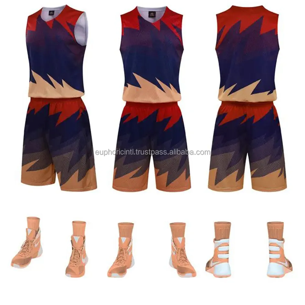 Takım üniforma Set takım basketbol gömlek ve şort basketbol formaları süblimasyon basketbol forması düşük fiyat üniforma kitleri