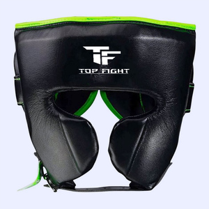 อุปกรณ์ป้องกันศีรษะสำหรับชกมวย Top Fight สีน้ำเงิน ทำจากวัสดุ PU ปิดด้วยแถบตีนตุ๊กแก เหมาะสำหรับการฝึกซ้อมและการแข่งขัน สำหรับผู้ใหญ่ ใช้ในกีฬาศิลปะการต่อสู้ - Product Image 4