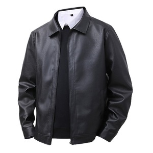 Bangladesh CNFactory Price Custom Logo Embroidery OEM 2026 Men PU <b>Leather</b> <b>Jacket</b> Slim Fit Lapel Casual Windproof Mens <b>Jacket</b> - Product Image 4