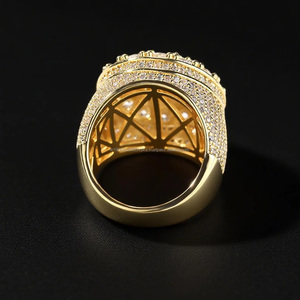 Anillo de Flores Personalizado Estilo Hip Hop, Chapado en Rodio, Plata de Ley 925, Anillo de Boda para Él y Ella, Joyería para Fiestas - Product Image 5