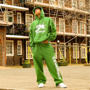 Best Selling Unisex Oversized Baggy Jogging Suits High Quality Custom Printed Winter Heavyweight Plus Size <b>Tracksuits</b> for Men - Product Image 2