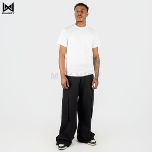 เสื้อยืดโอเวอร์ไซส์สีขาวขายดีสำหรับผู้ชาย สไตล์สตรีทแวร์ทรงหลวม ผ้าคอตตอนหวี ย้อมสีเสื้อผ้า รับผลิตเสื้อยืดพร้อมโลโก้ตามสั่ง MAANIFY - Product Image 3