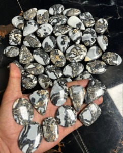 Hermosas Gemas Sueltas de Jaspe Maligano Gris en Forma de Cabujón, Lote a Precio de Mayoreo, Joyería de Diferentes Tamaños, Piedra de Jaspe Maligano - Product Image 3