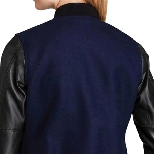 Ladies Varsity <b>Jacket</b> Custom Wool <b>Leather</b> Letterman Coat Embroidered College Style Streetwear OEM ODM Sample Service - Product Image 2