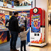 Distributeur automatique de cartes TCG Reyeah Pokemooned avec écran tactile de 43 pouces, SDK, paiement sans espèces, graphismes personnalisés, pour les centres commerciaux et les salles de jeux