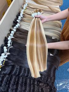 Cabello humano vietnamita de alta calidad Cabello humano a granel Genius trama cabello humano recto - Product Image 2