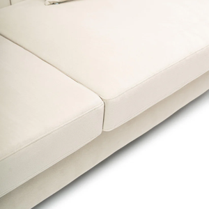 Ensemble de mobilier d'intérieur Ensemble de canapés longs Design moderne en vieux bois de teck avec mousse confortable et tissu lisse - Product Image 6