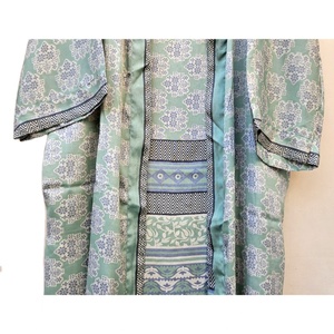 Bata de Seda Ligera Vintage, Kimono de Sari Indio Único, Elegante Baño Térmico, Ropa de Playa, Cintura Elástica para Primavera y Otoño - Product Image 5