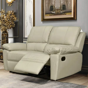 RECLINER COLECCIÓN ITALIANA MEDIO CUERO LOVE SEAT - Product Image 1