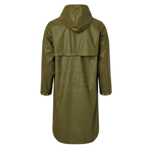 Vêtement de rue pour usage extérieur, imperméable respirant pour homme, style manteau, en polyester/nylon écologique, à capuche, manches longues, confortable - Product Image 2