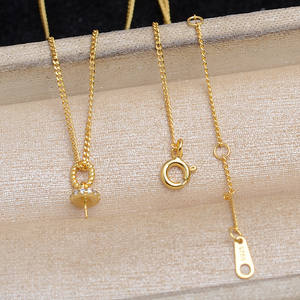 Componentes de Joyería de Plata 925 para Collares, Base Vacía para DIY, Accesorios para Joyería de Perlas, Cierre Simple Tipo Broche - Product Image 4