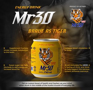 Fabricant OEM ODM A&B Vietnam 250ml Mr30 Energy Drink |   Taurine Power Energy Boost |   Composants glucides |   Faible en glucides |   Échantillons Gratuits - Product Image 3