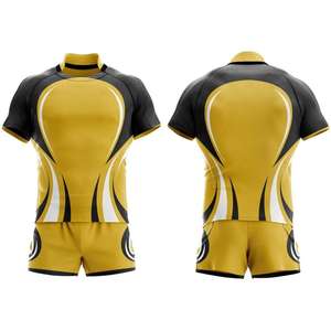 Uniformes de Rugby Personalizados al Por Mayor, 100% Poliéster, Transpirables, Ecológicos, de Secado Rápido, con Logotipo Personalizado, Cómodos y de Venta Caliente - Product Image 3