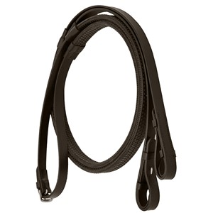 Rênes en cuir véritable et caoutchouc de qualité supérieure pour l'équitation avec poignée antidérapante, boucle en acier inoxydable, fournisseur OEM durable - Product Image 2