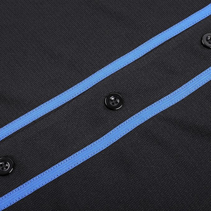Custom Men Black <b>Baseball</b> Jersey With Royal Blue Piping Breathable Mesh Sportswear For Team Training And Casual Wear - Product Image 5